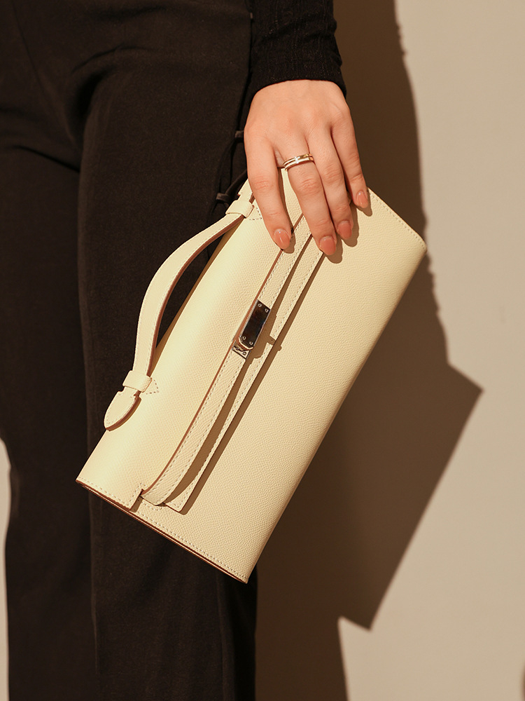 Real Leather Long Clutch Bags With Handle Buckle Women Cowhide Shoulder Bags Purses And Handbags Luxury Designer Lady Fashion Underarm Bag Party Evening Wallet 3119