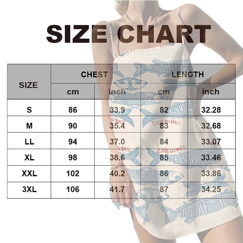 Urban Sexy Dresses Traf Fashion Hand Painted Sardines Fish Womens Print Dr Chic Sardine Minimalism Swing Dr Bohemia Outfit Beauty Of Ocean Y240312V2BX