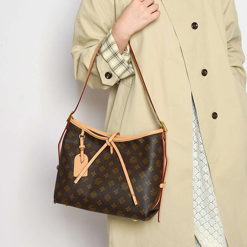 Large Capacity Women's 2025 Commuter Single Shoulder Fashion Printed Crossbody Underarm Old Flower Temperament Big Bag