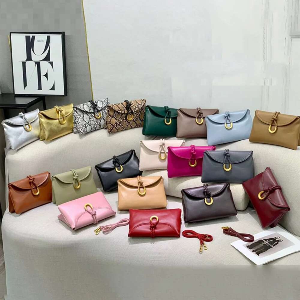 Women's Woven Metal Button Handheld Banquet Ins Pu Postman Fashion Ladies Party Shoulder Crossbody Bag Female