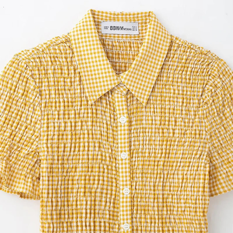 Willshela Womens Fashion Plain Single Chest Mini Dress Retro Collar Short Sleeve 250313