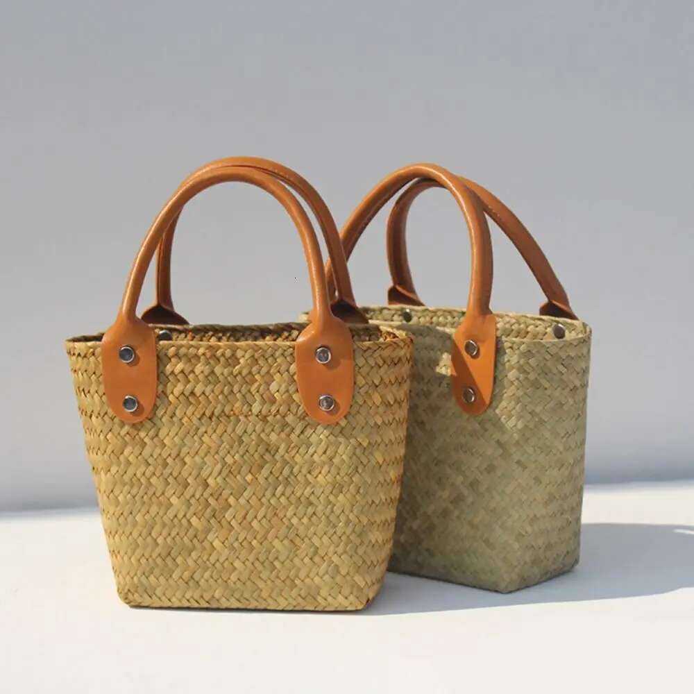 NEW Straw Woven Women Summer Beach New Versatile Shoulder Fashion Rattan Handbag Tote Bag Large Capacity