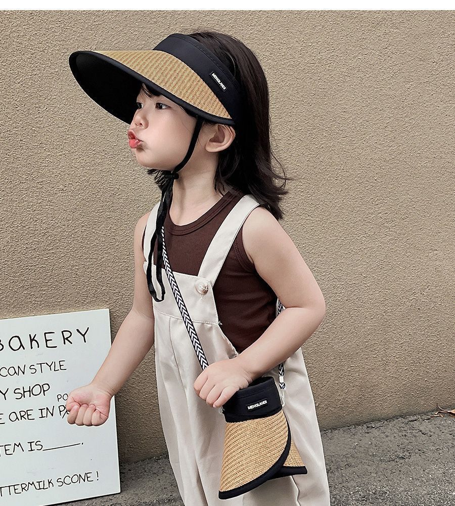 Children's summer baby big brim trendy sky top grass sun hat cute baseball cap