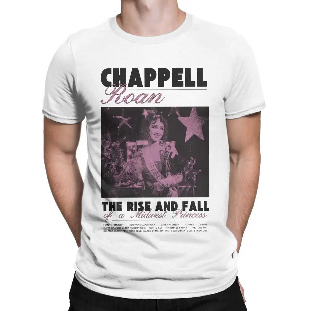 Novelty Chappell Roan Midwest Princess T-Shirts for Men Round Neck 100% Cotton T Shirts Cool Singer Short Slve Ts Summer X250313
