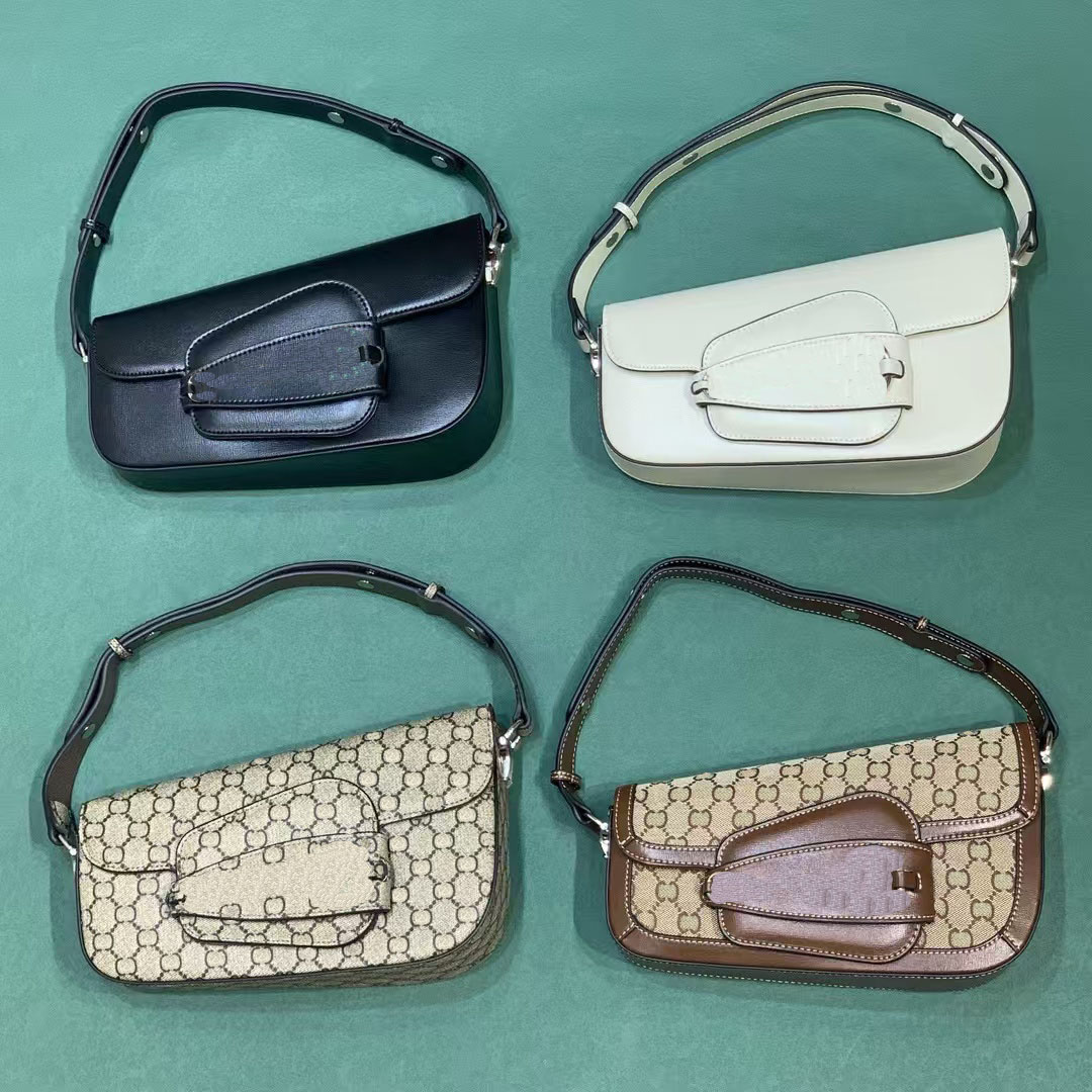 Light luxury women's bag 2025 new leather saddle bag Advanced sense personality shoulder bag Fashion underarm bag Women's crossbody