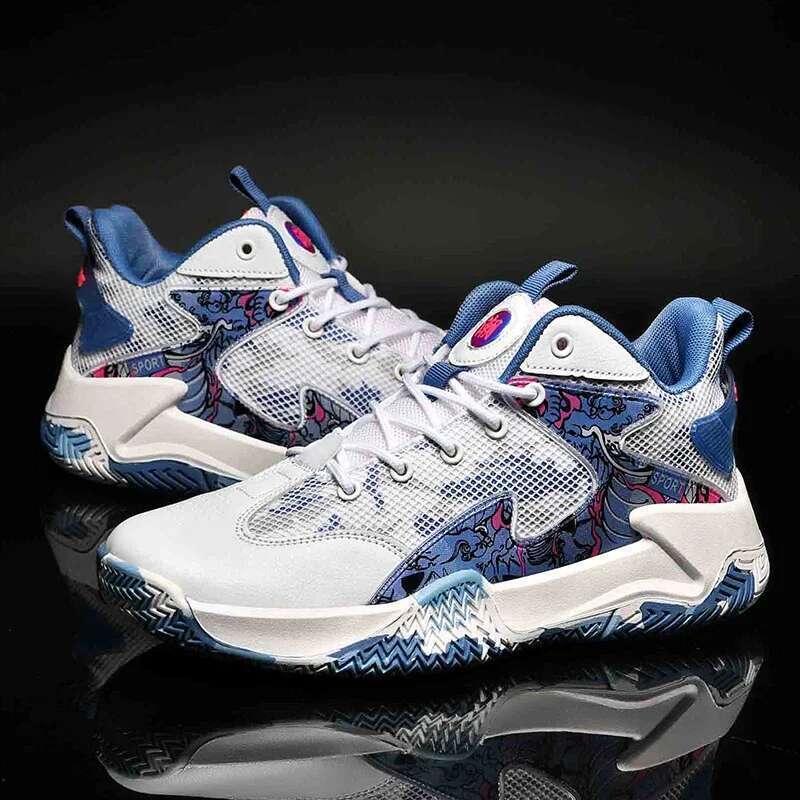 Men's Breathable Cushioning Non-Slip Wearable Sports Shoes Gym Training Athletic Basketball Sneakers for Women