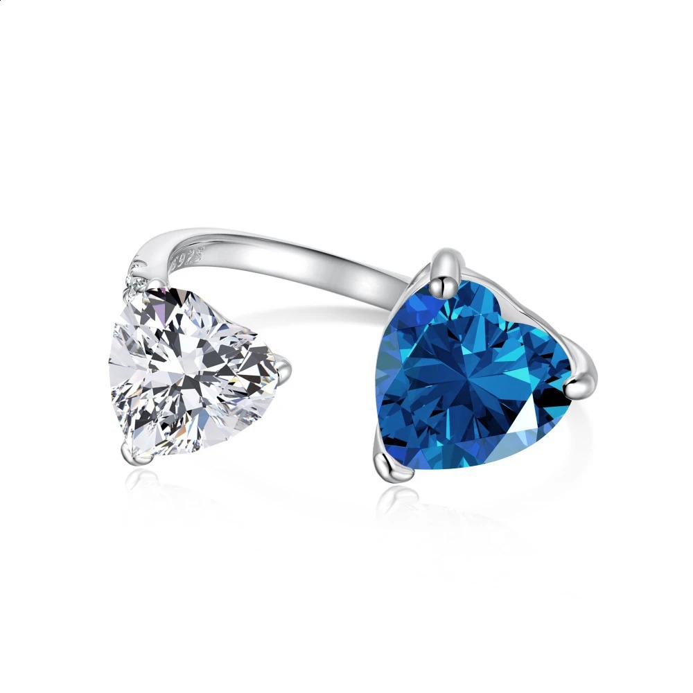Wong Rain Vintage 100% 925 Sterling Silver Sapphire High Carbon Diamond Gemstone Ring for Women Engagement Jewelry Wedding Gifts250312