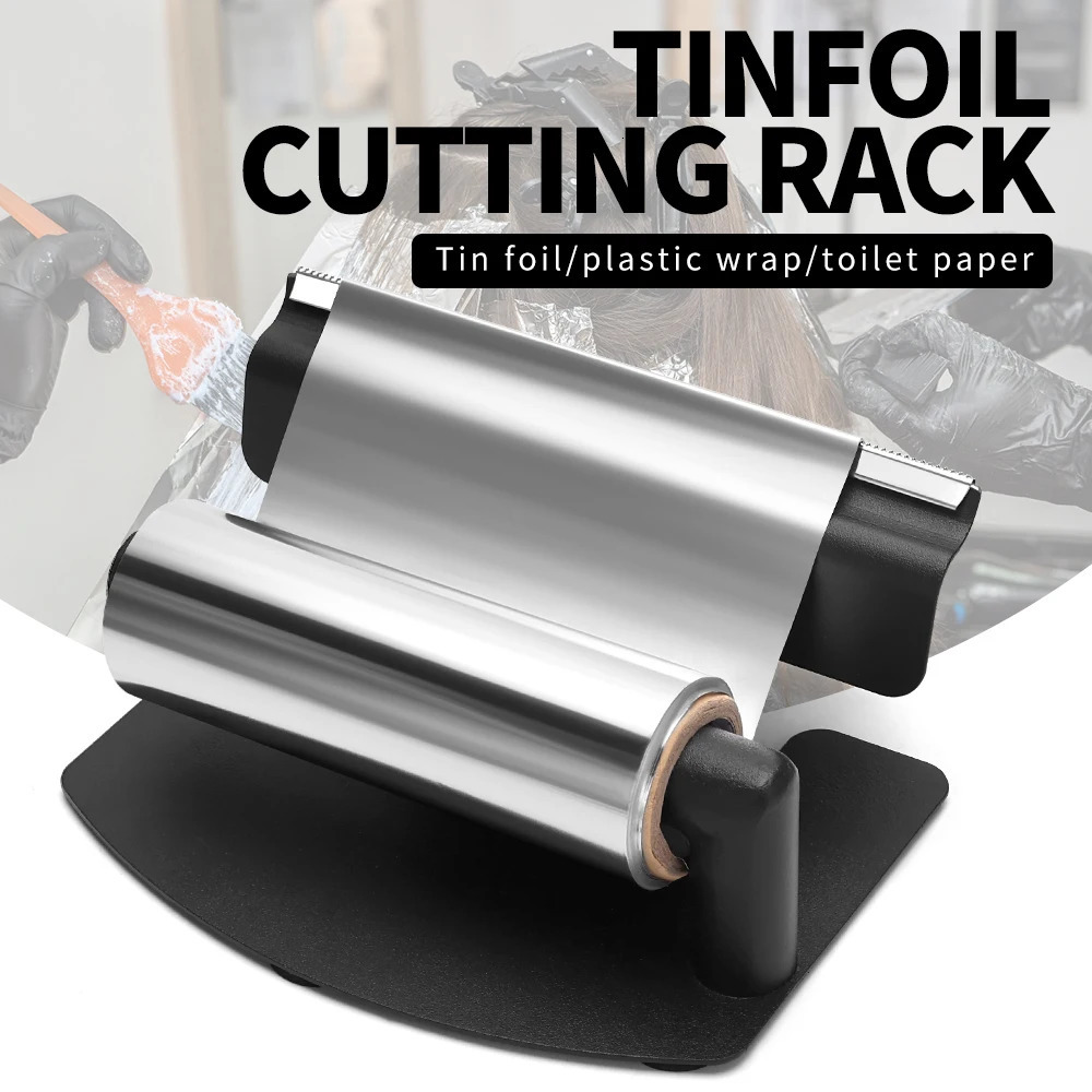 Barber Tin Foil Cutter Nail Art TinFoil Storage Tool With Anti Slip Pad Foil Paper Dispenser Hairdressing Barbershop Accessories 250312