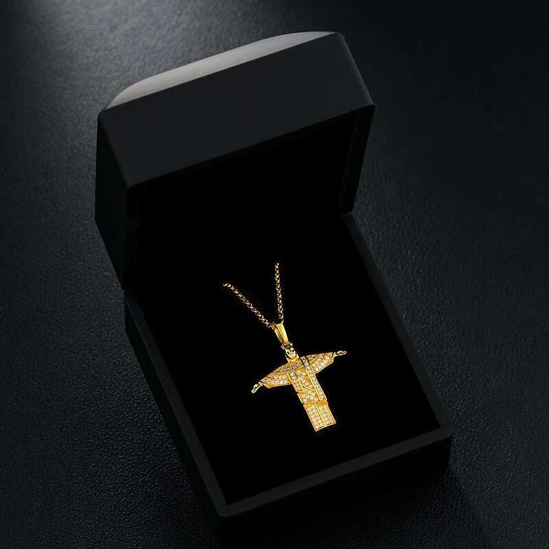 Sterg Sier Religious Moissanite Pendant Necklace For Women Men Christmas Gift Party Fine Jewelry Dropshipping