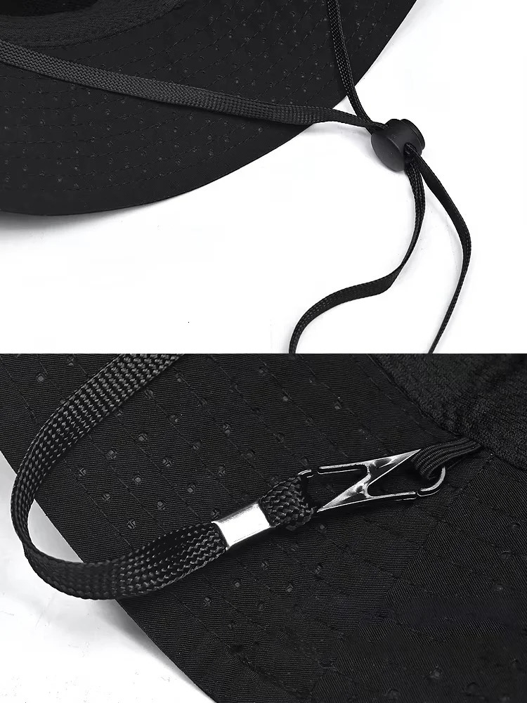 InlnDtor Big head girth spring and summer Fisherman hat Quick Dry UV protection basin Breathable mesh sun visor 250304