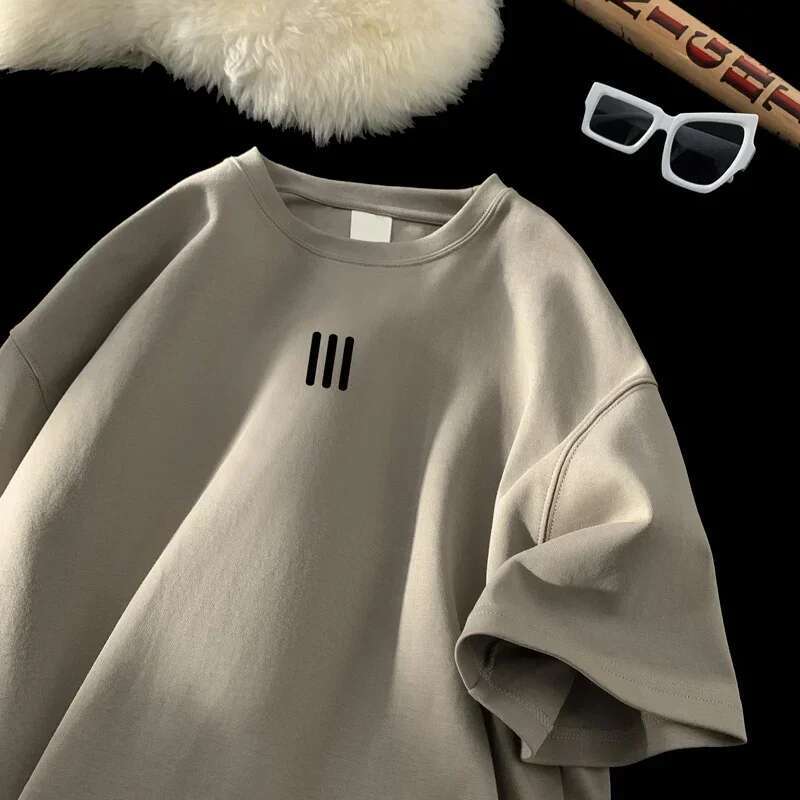 Men's Oversized T-Shirts Mens Cotton T Shirt White 5Xl Casual Summer Wear Fashion Print Tee Shirts For Men New Clothing