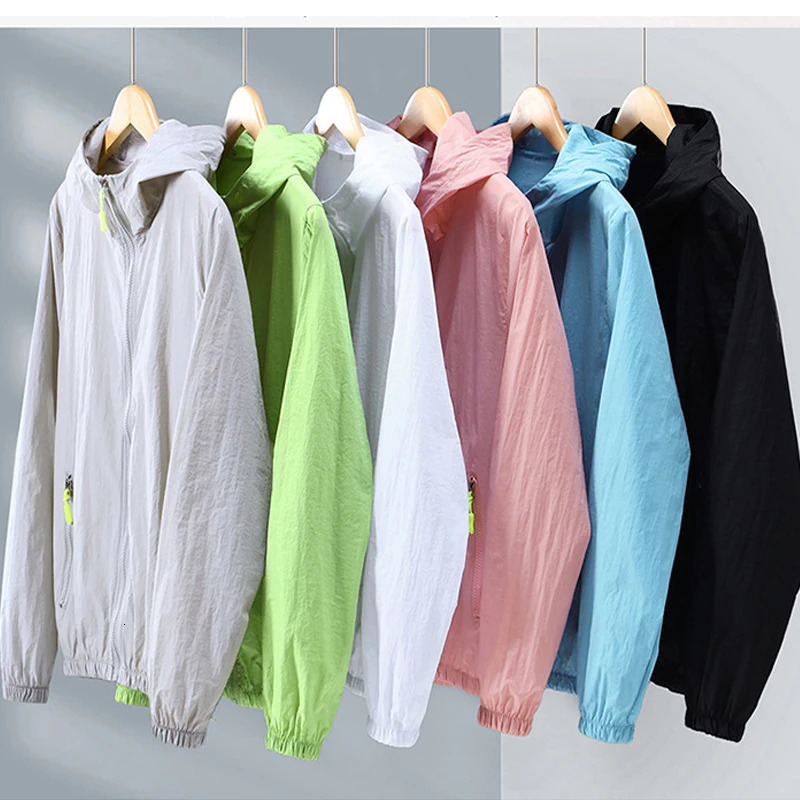 Summer mens and womens breathable ultrathin ultra light ice silk quick drying sunscreen camping jacket leather coat windproof 250313