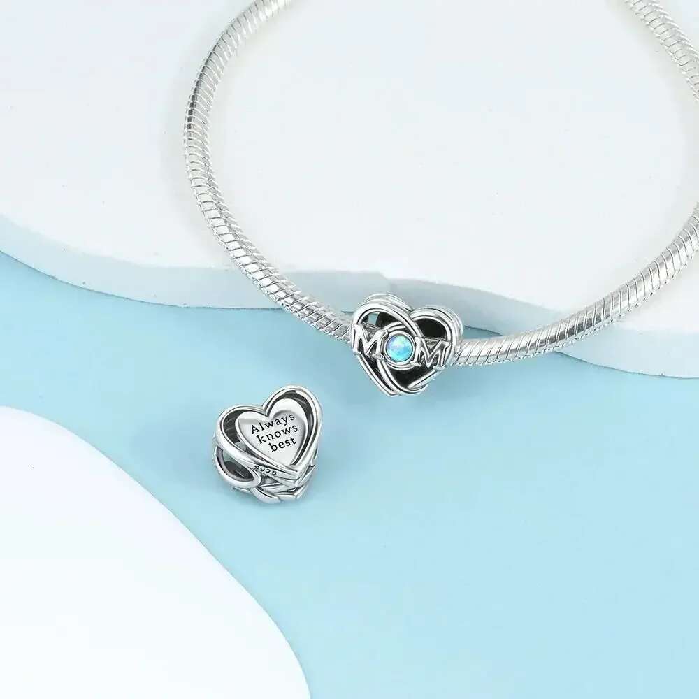 2025 925 Sterling Silver Be Love Engravable Multi Colored Heart-Shaped Beads Charm Fit Bracelet Classic Jewelry