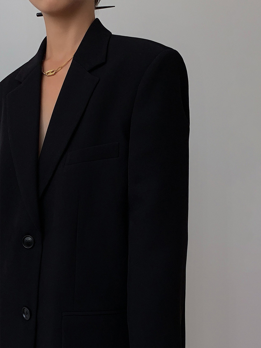 G3101Korean Inspired Autumnal Casual Suit for a Sleek Retro Look