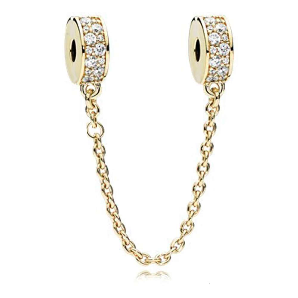 Classic 925 Sterling Silver Love Butterfly Daisy Safety Chain Beads Suitable For Ladies DIY Bracelet Gift Jewelry Charm