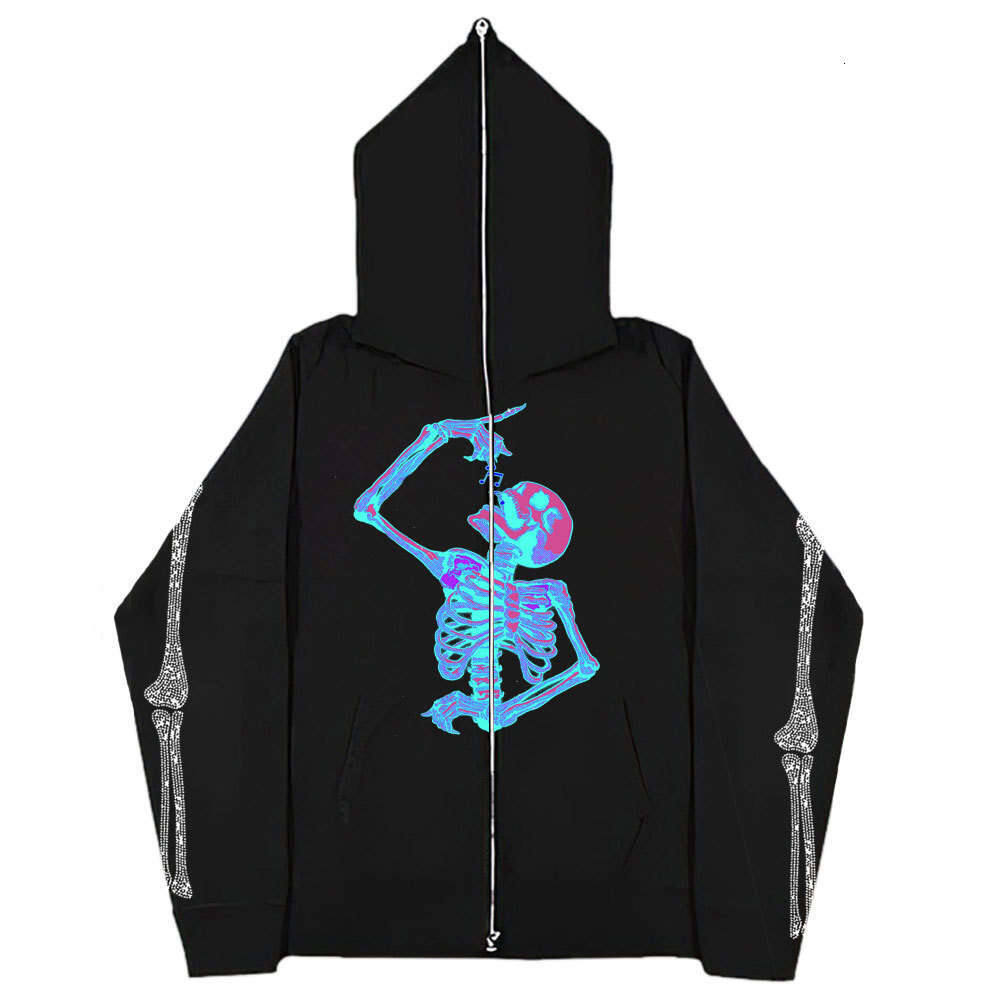 Dark Butterfly Sportswear Men's and Women's Hoodies Gothic Couple Harajuku Large Zipper Hoodie