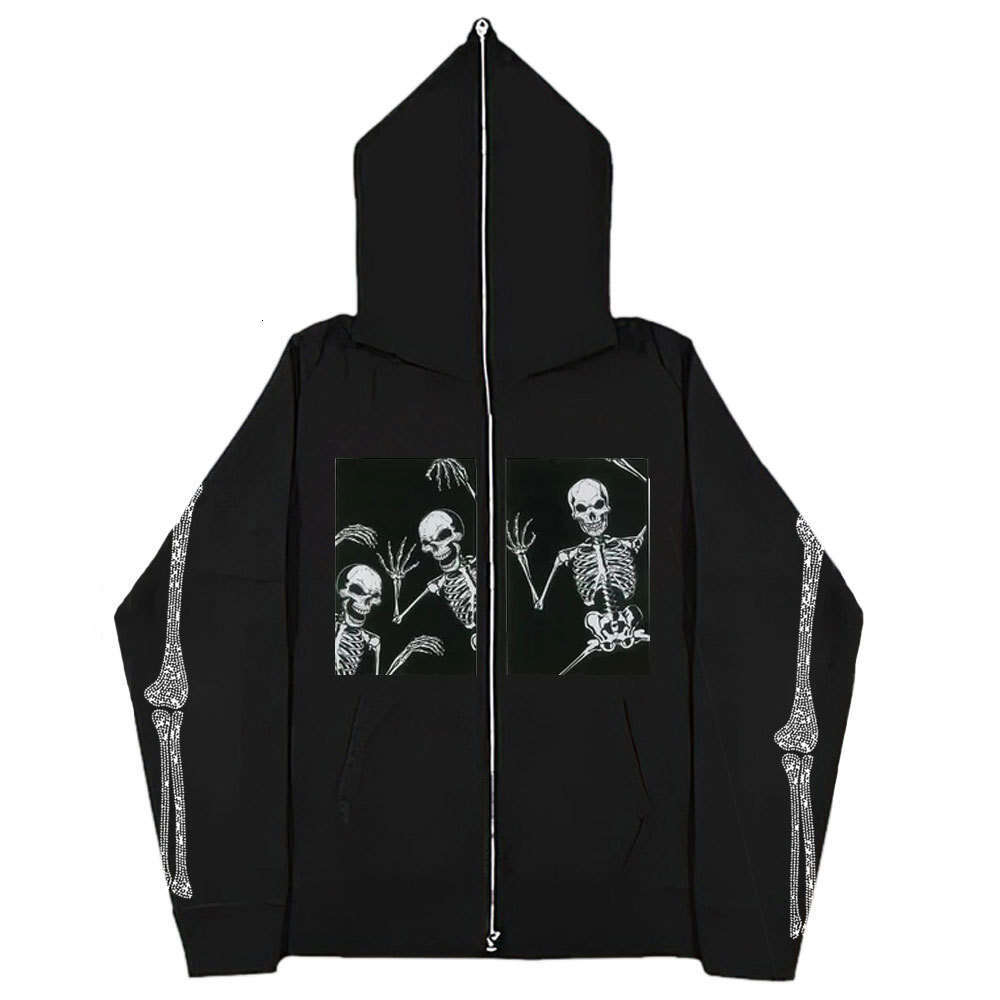 Dark Butterfly Sportswear Men's and Women's Hoodies Gothic Couple Harajuku Large Zipper Hoodie