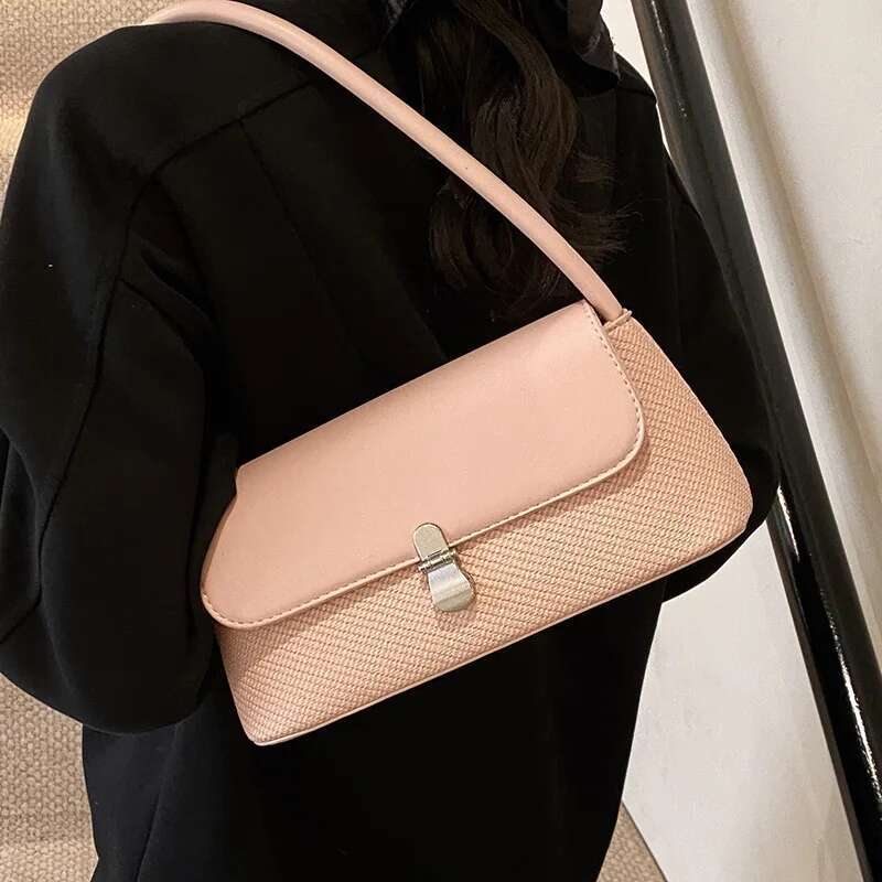 French Baguette Bag Women -Niche Underarm Shoulder Bag,Trendy Top Handle Crossbody Purse, Versatile Designer Handbag