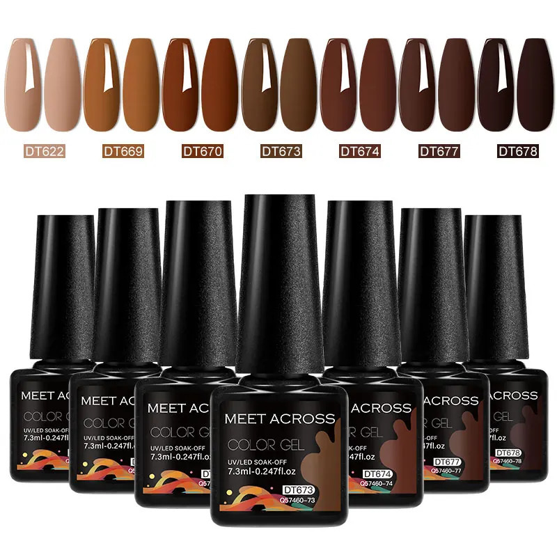 7pcs Gel Nail Polish Set For All Season 7.3ml Semi Permanent UV Gel Varnish For Lasting Manicure Kit Soak Off Nail Supplies DIY 250311