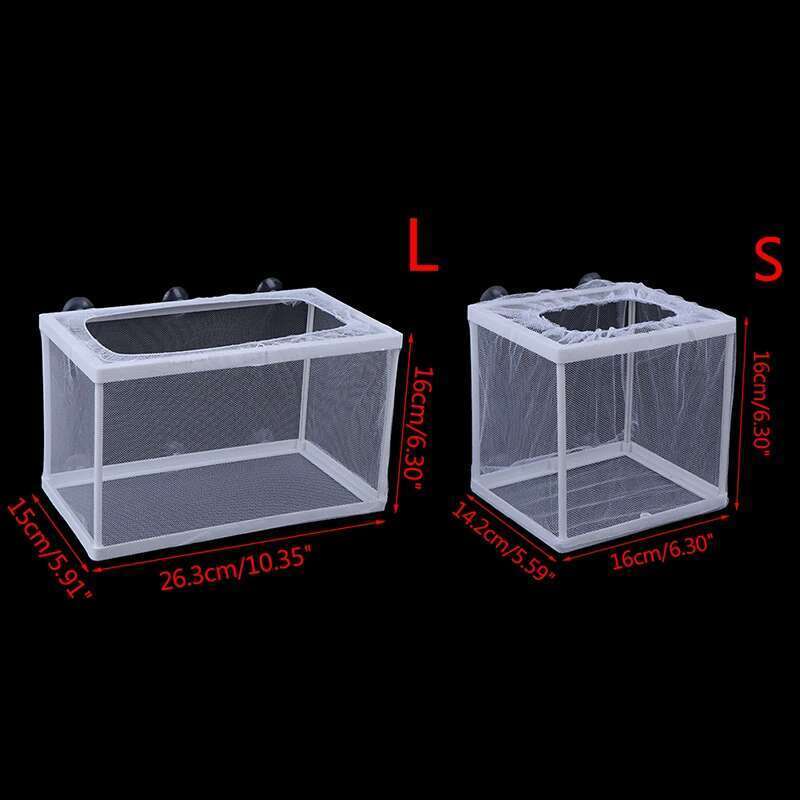 1Pcs Breeding Isolation Mesh Box Net Incubator Breeder For Fish Tank Aquarium Gauze Trap S/L Compact Accessory