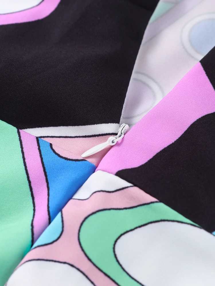 Urban Sexy Dresses Elegant Geometric Printed Womens Two Pieces Set Casual Lapel Collar Single-breasted Shirts Hip Package Skirt Lady Holiday Suit Y240