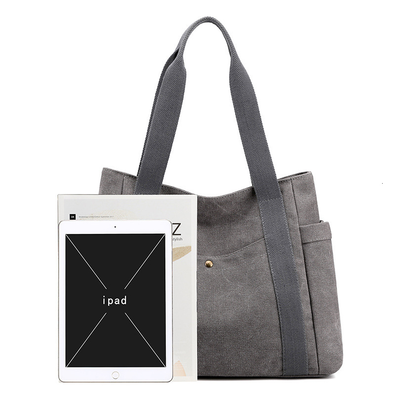 Handheld One Shoulder Big 2025 New Canvas Large Capacity Fashion Women's Art Simple Tote Bag