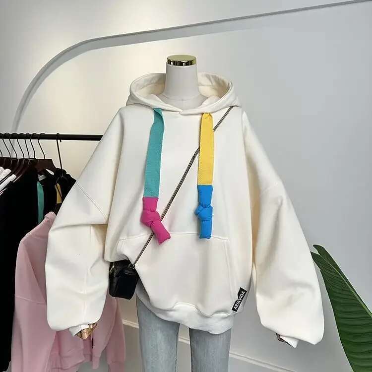 Large Candy Colored Oversized Top, Trendy And Stylish, Mid To Long Length Loose Hooded Sweatshirt Zip Hoodie Winter Clothes