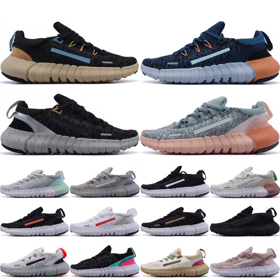 Top Free Run 5.0 Chaussures de Running Homme Femme 2025 Baskets Designer Noir Or Métallique Aqua Bruit Gris Brouillard Ocean Cube Extérieur Taill