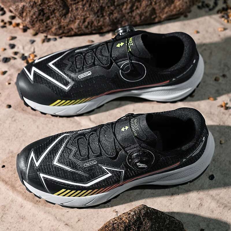 High-Quality Men's Outdoor Hiking Shoes Rubber Non-slip Climbing Mountains Sneakers Men Comfy Soft Midsole Mesh Breathable 39-45