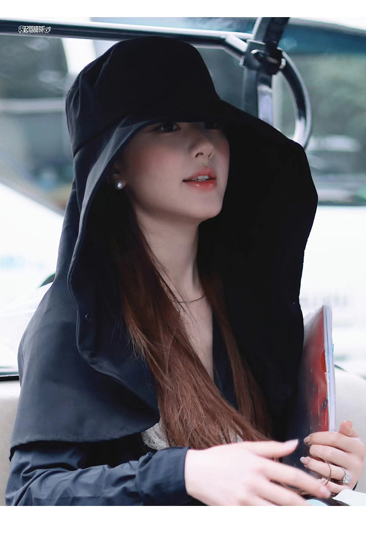 baseball cap UPF50+Sunscreen for Women's Summer 2025 New Shawl with Large brims and UV resistant Sunscreen Hat