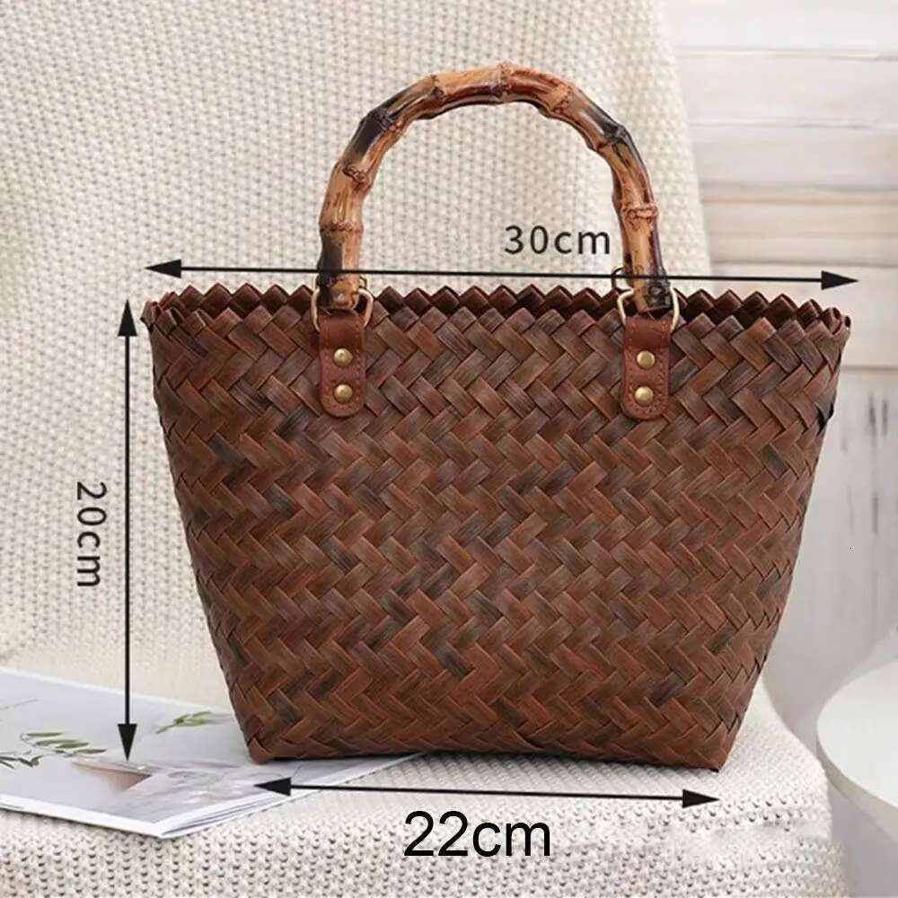 Women Woven Large Capacity Shoulder Crochet Bag Knitting Handbags Female Shopping Tote Bags