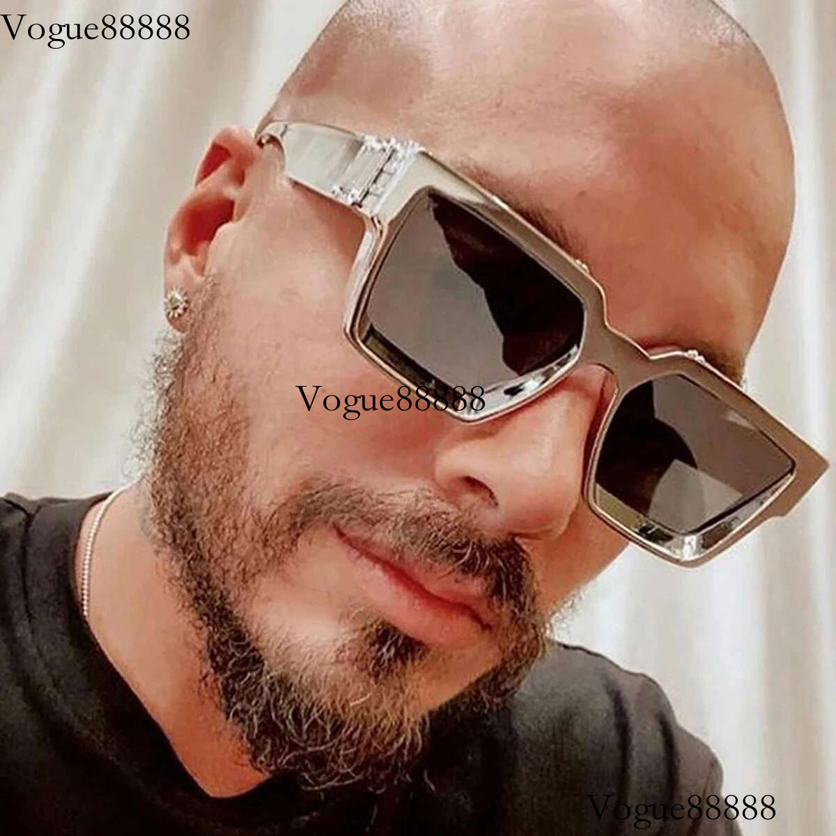 Ruiao Retro Black Millionaire Shades Sunglasses 2024 For Men Designer Famous Brand Square Sun Glasses Man Women Sunglass