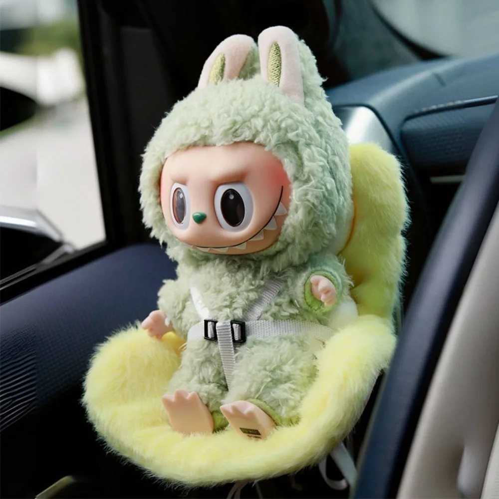 Labubu Doll Safety Seat Kawaii Labubu Doll Accessories Seat Ornament Cute Car Air Outlet Decoration Plush Chair Birthday GiftT250313