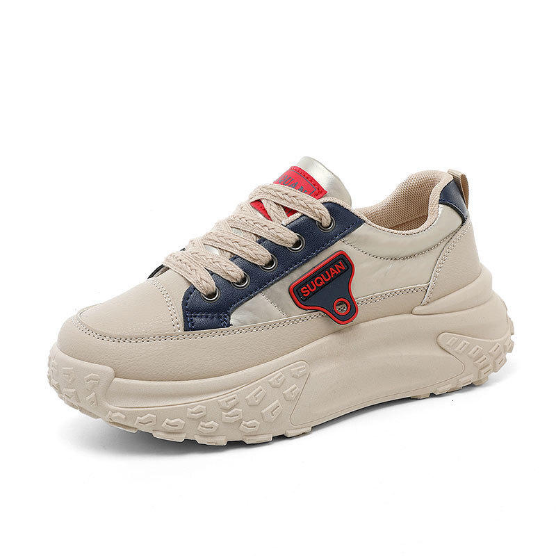 New Women s White Shoes 2025 Color Blocking Trend Designer Original Board Shoes Height Increasing Fashion Trend Outdoor Sports Shoes Jogging Shoes Ten