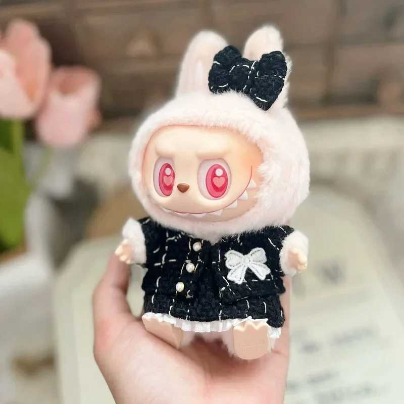 Mini DollS Clothes Outfit Accessories For Korea Kpop Exo 15cm Labubu Idol V2 Pink black white blue skirt set Clothing GiftT250313