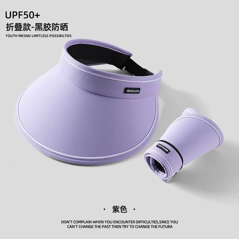 Children's hat with an empty top face shield, women's UV candy foldable sun protection hat, UPF50+ baseball cap