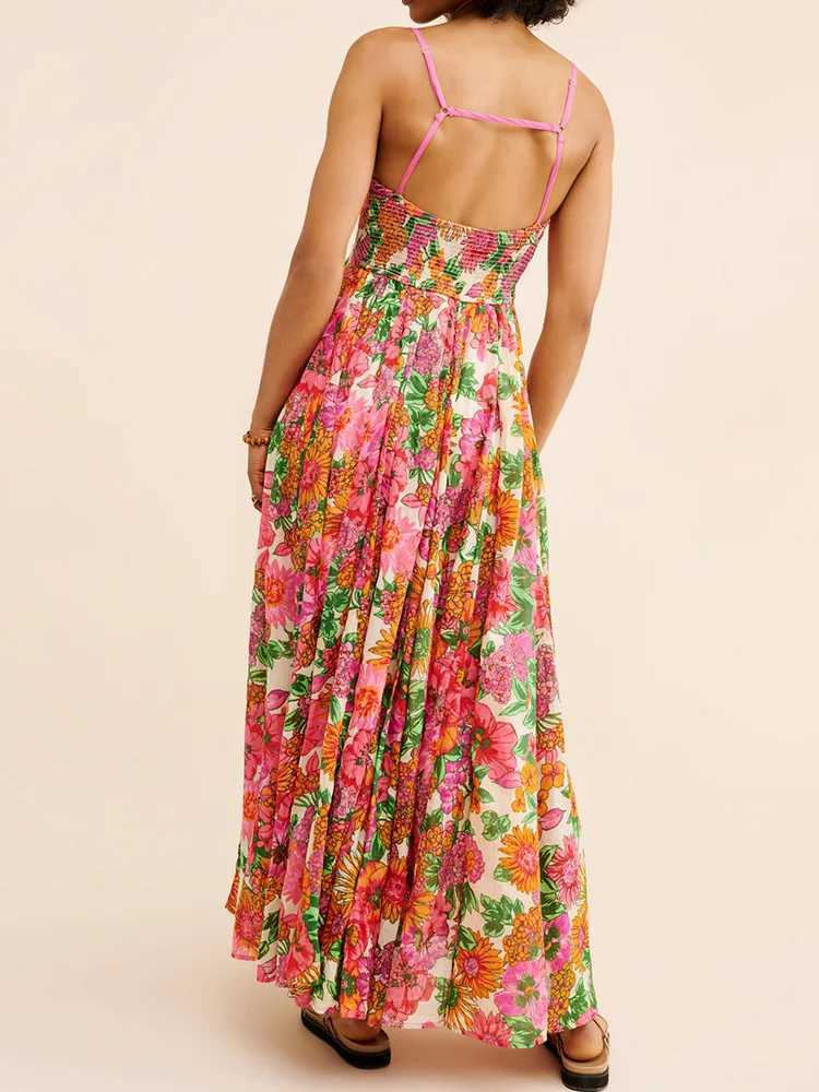 Urban Sexy Dresses V-neck loose decal work casual wear Dr womens summer Slvel printing elegant party Dr simple retro women Dr Y240312HKBJ