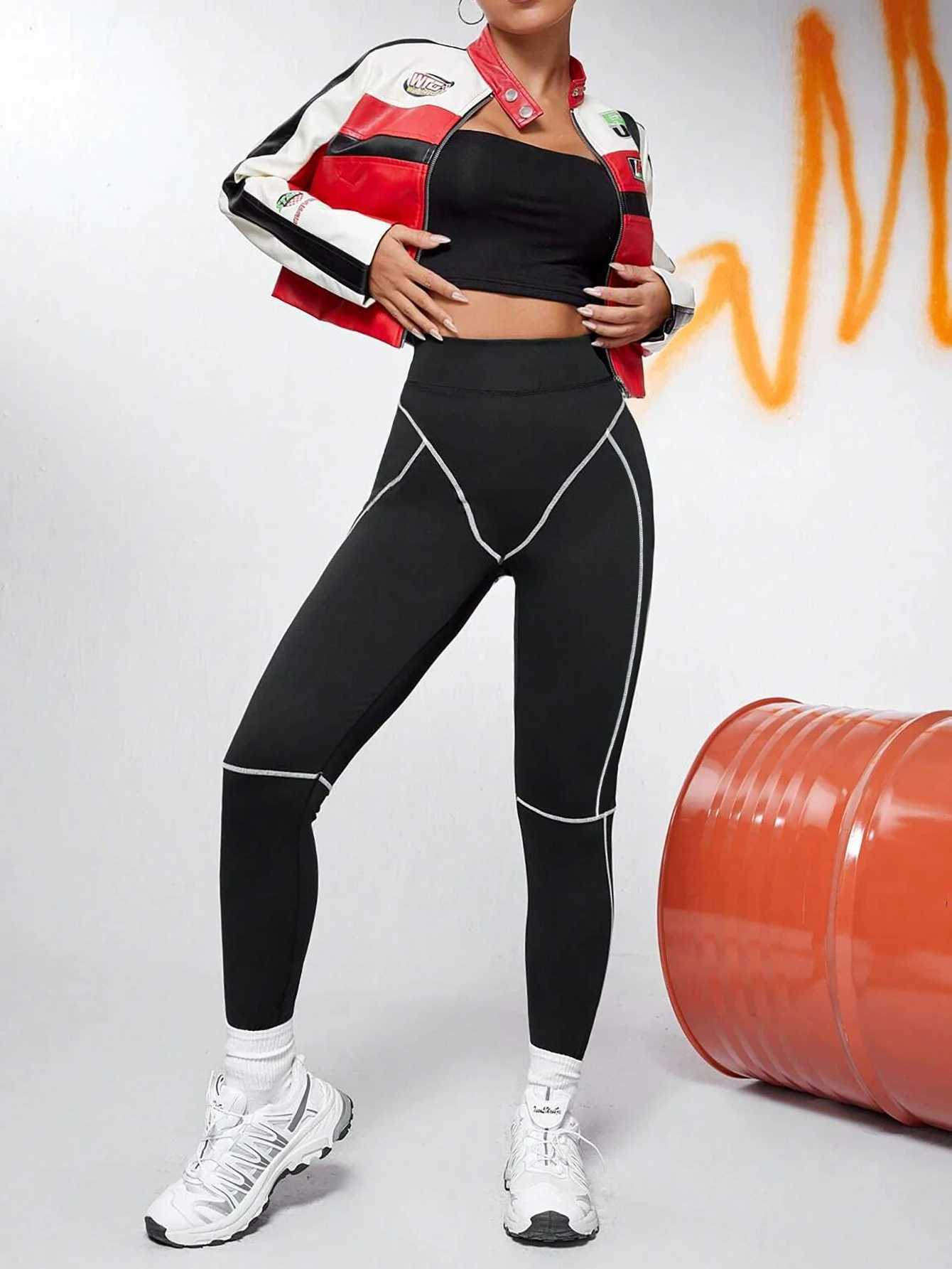 Active Pants Fitn Women Sport Seaml Leggings High Waist Elastic Solid Leggings Gym Jogging Quick Dry Push Up Slim Pants Female Y2503122D52