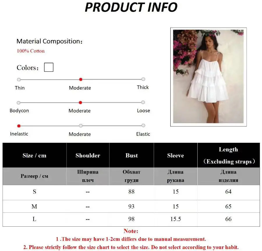 Fashionable y summer sexy loose 100% pure cotton womens dress with mini classic pleated cake beach 250313