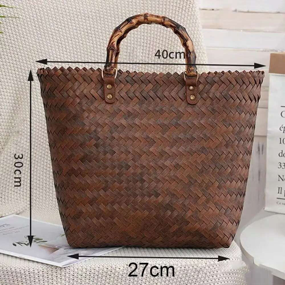 Women Woven Large Capacity Shoulder Crochet Bag Knitting Handbags Female Shopping Tote Bags