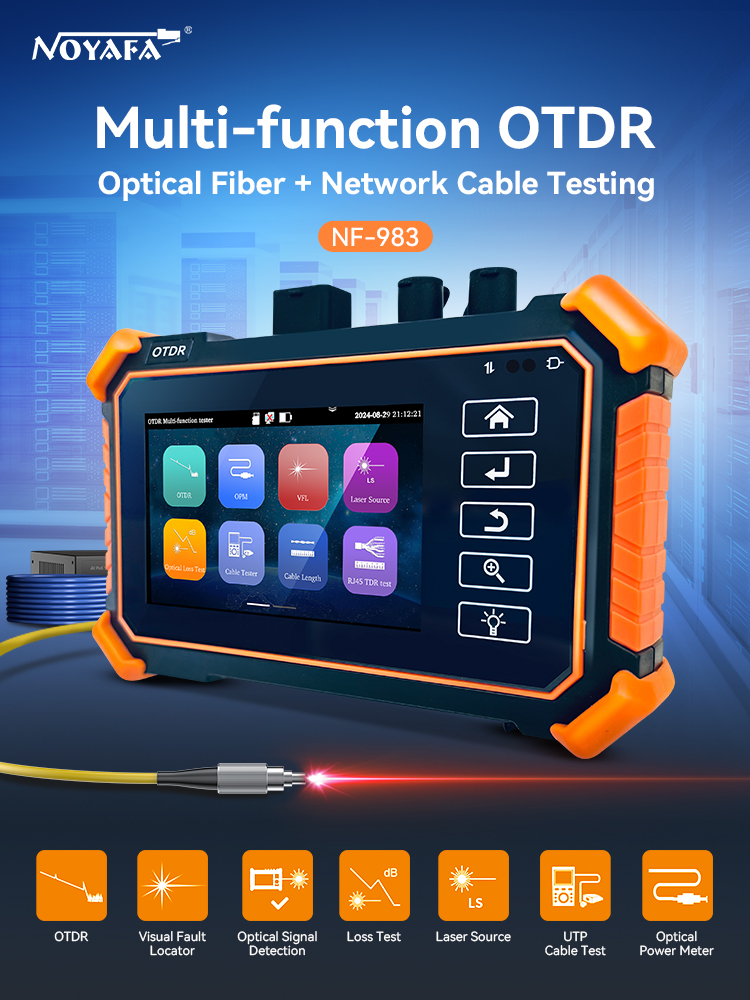 NOYAFA NF-983 OTDR Optical Fiber Network Tester with IP Scan Port Flashing Features Advanced Testing Equipment