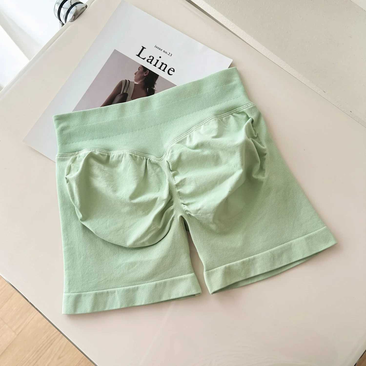 Active Shirts Tees Impact Shorts 4.5 With Gym Shorts Women Fitn Sports Low Ribbed Band Workout Scrunch Butt Booty Running Short Pants Y250312XIWC