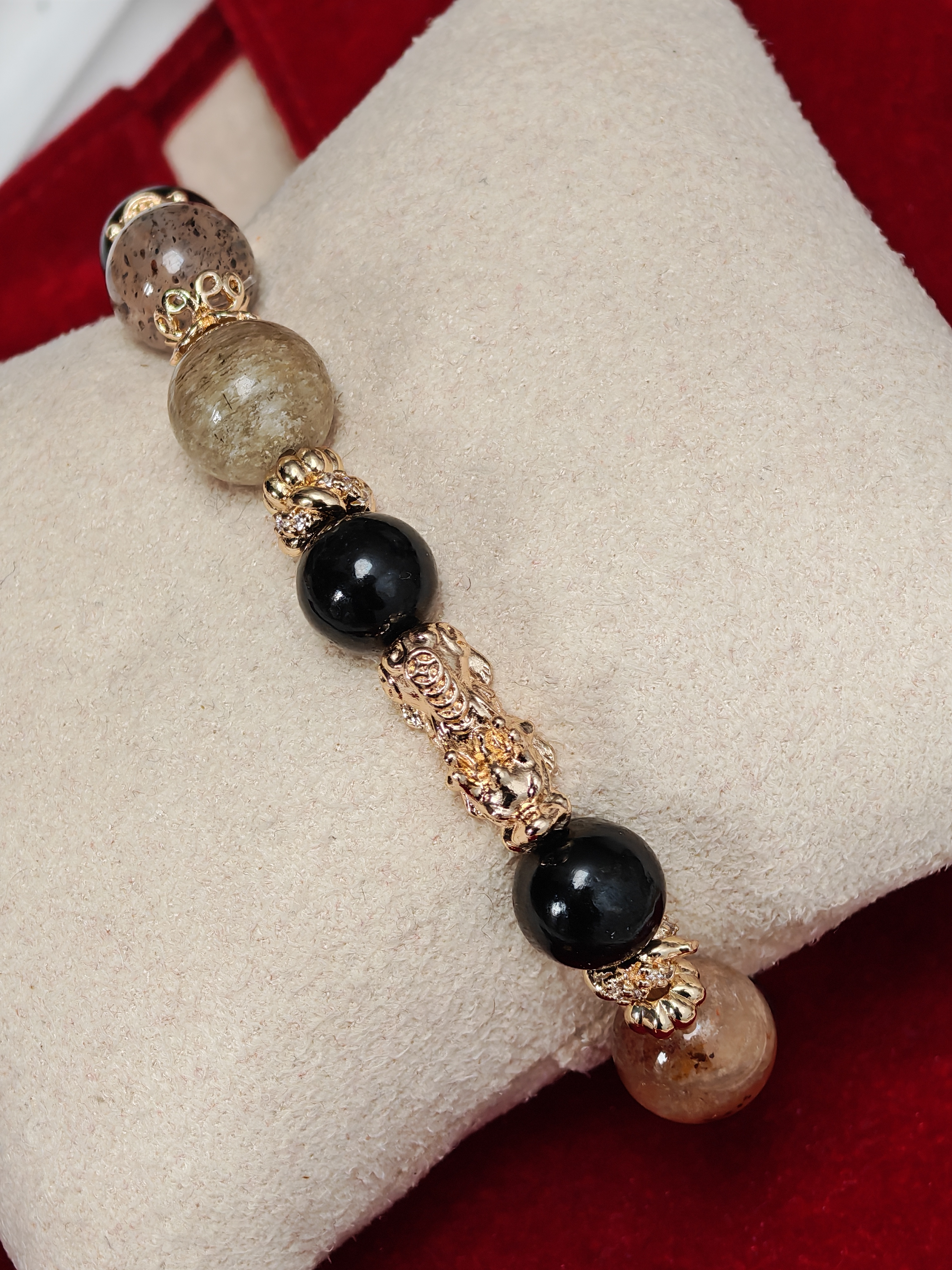Explosive Money Management Model Tiger Eye Stone Tea Crystal Crystal Lights Luxury Couple Girlfriends Bracelet