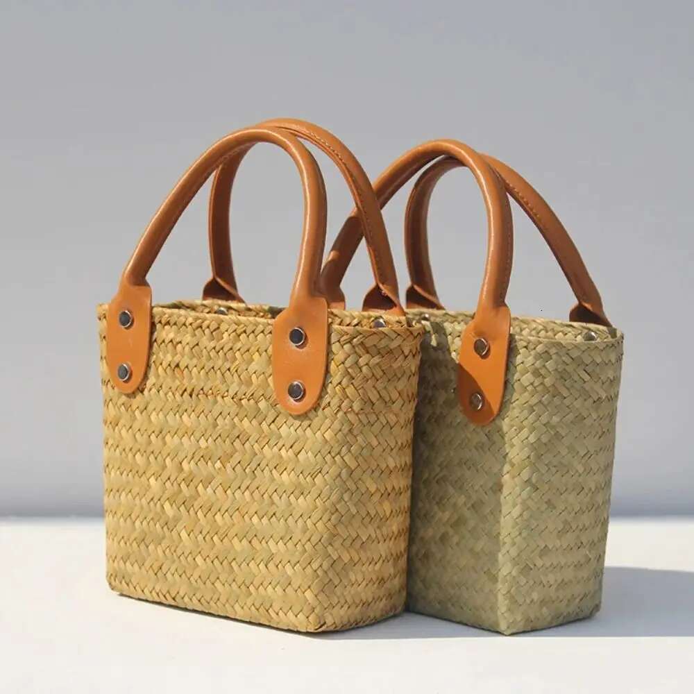 NEW Straw Woven Women Summer Beach New Versatile Shoulder Fashion Rattan Handbag Tote Bag Large Capacity
