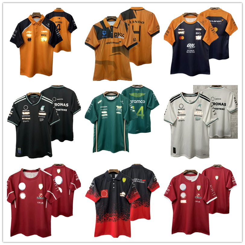 2025 26 Formula 1 F1 Racing Mclaren Aston Martin Sets Carlos Sainz Set Up t-shirt Casual Breathable POLO Charles Leclerc Summer Car Logo Motorsport Team Jersey Shirts