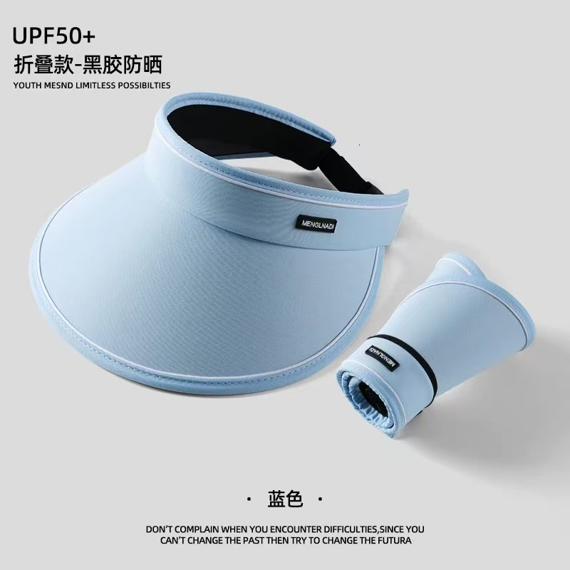 Children's hat with an empty top face shield, women's UV candy foldable sun protection hat, UPF50+ baseball cap