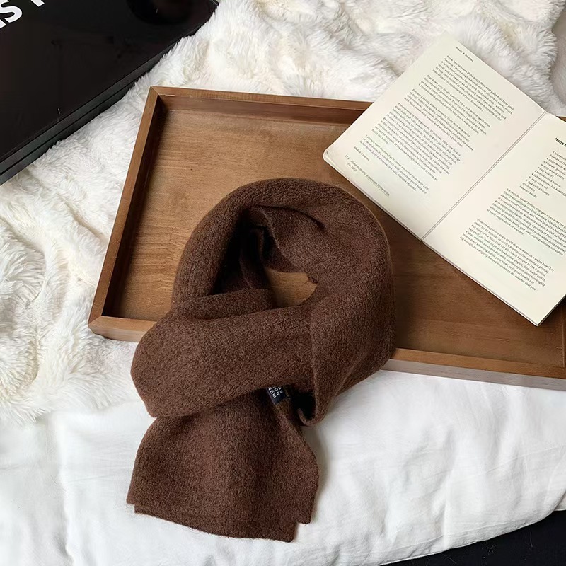 K118 Scarf women's high-end 2025 new versatile soft and waxy imitation cashmere warm wool knitted scarf neck wholesale