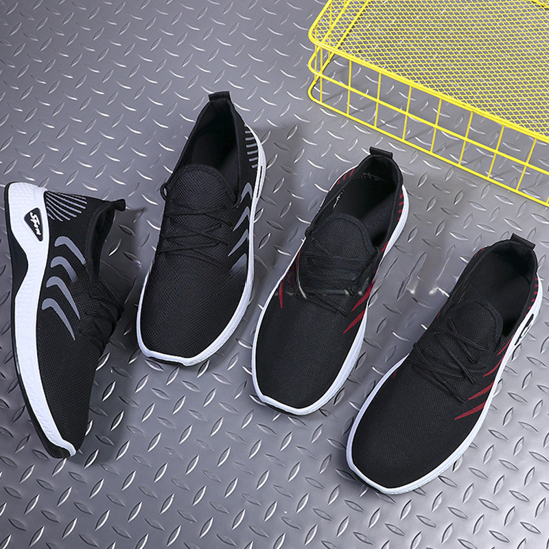 2025 new men's mesh soft sole lace up single shoe, shallow mouth designer, trendy and fashionable low top flat sports shoes, men's running s