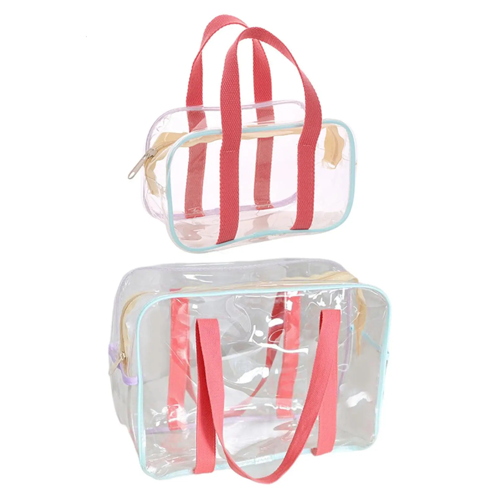 Clear Tote Bag PVC Messenger Shoulder Bag for Bathing Concerts Vacation R250312
