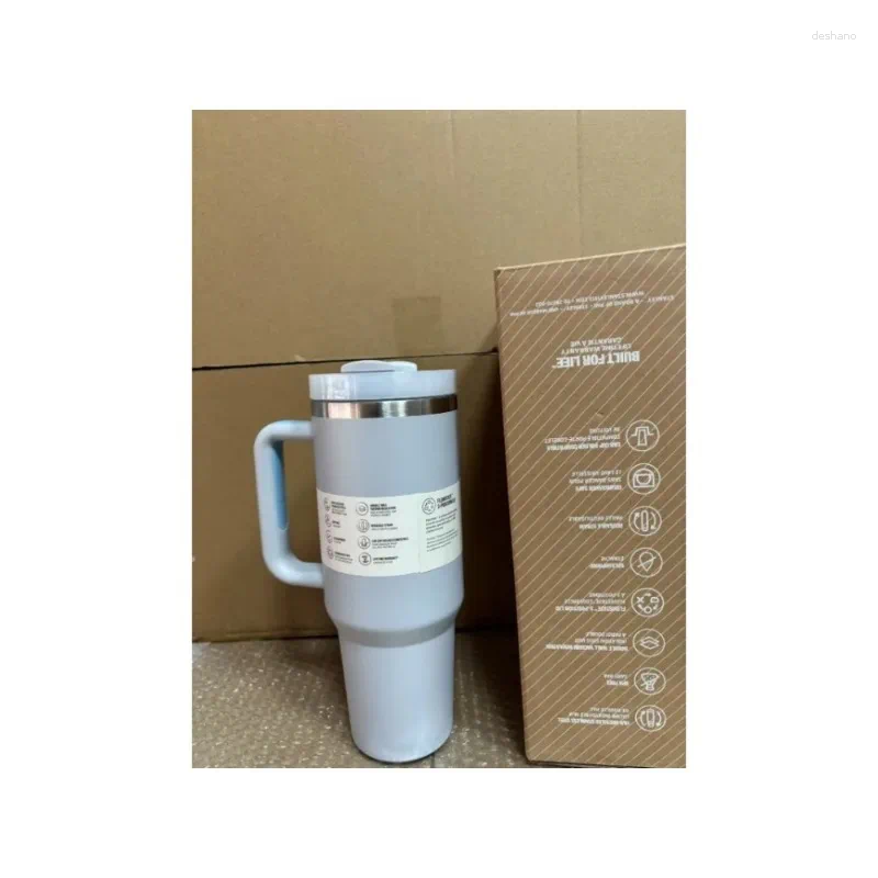 Water Bottles 40oz On-the-Go Insulated Coffee Mug With Handle Stainless Steel Travel That Lasts 34 Hours Chilled Andkept Warm For 10